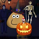 Pou Halloween House