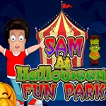 Sam at Halloween Fun Park