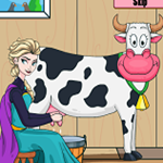 Elsa Milking Cow